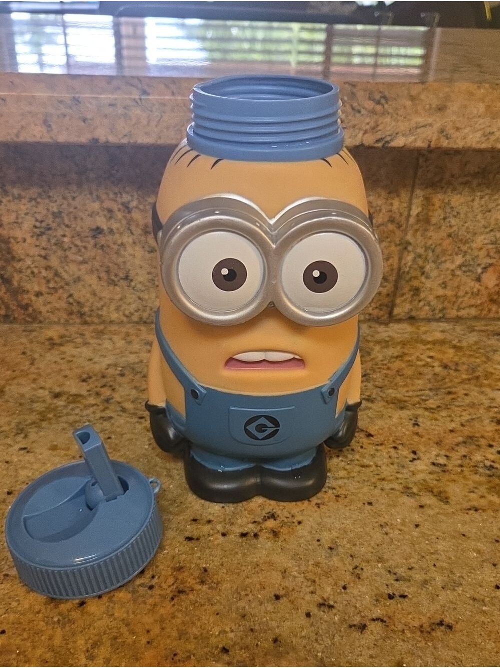 Disney Minion Blue Yellow Character Water Bottle